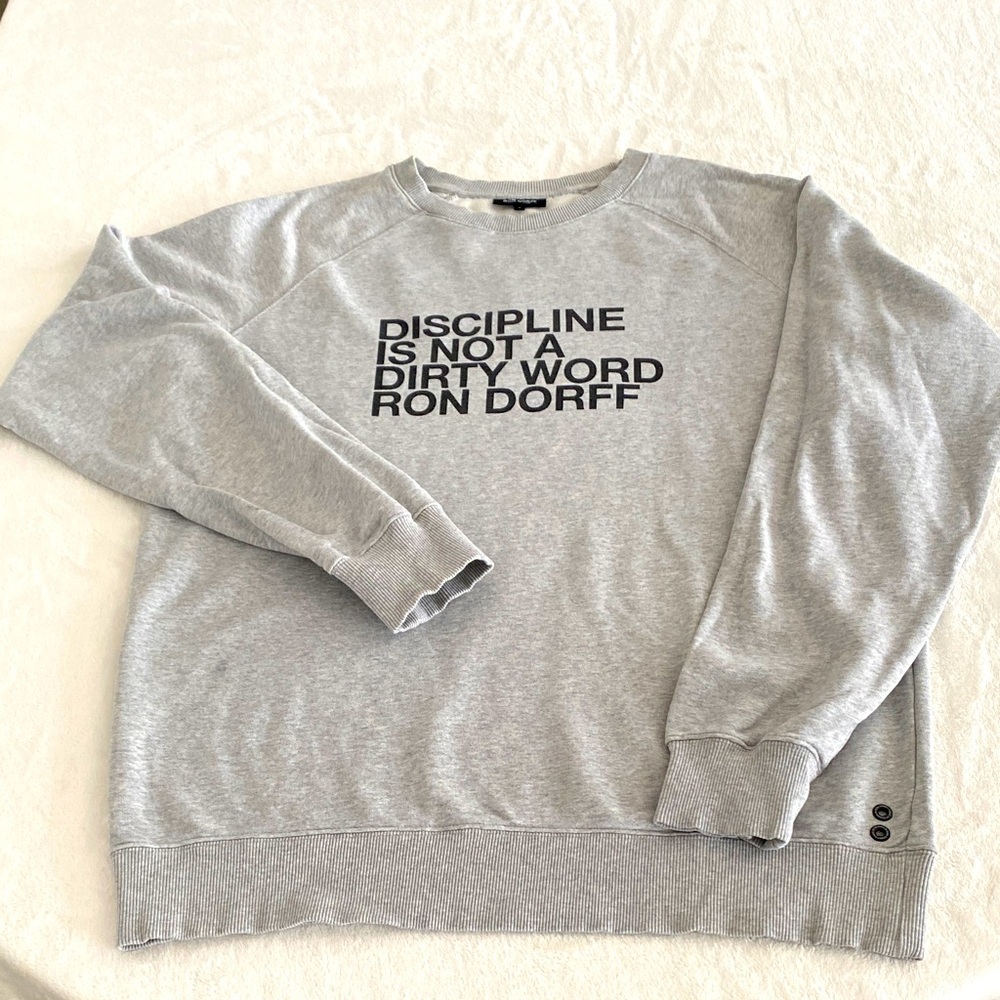 RON DORFF PARIS-STOCKHOLM Gray Men's Sweater. Size Large. Organic Cotton.
